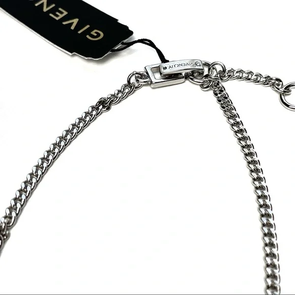 Givenchy | NWT Double Layered Crystal Rhodium Pave Y-Necklace - Picture 12 of 15